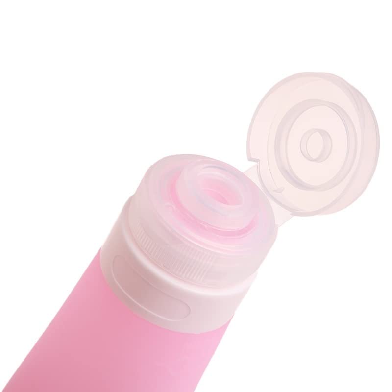 Tvoip 5Pcs 38ml /1.28oz Silicone Refillable Bottle Portable Mini Traveler Packing Bottle Press Bottle(Random Color) - Image 5